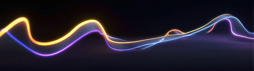 Obraz premium Abstract glowing lines in vibrant colors.