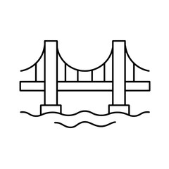 Simple Suspension Bridge Outline
