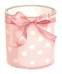 PNG Coquette polka dot tumbler ribbon pastel pink.