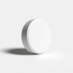 Blank white circular object
