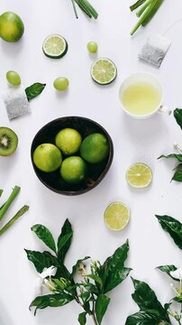 bowl of lemons, lemon juice clip, fresh lemon visuals, vibrant citrus display, healthy beverage video, organic lemon arrangement, colorful fruit bowl, creative lemon styling, joyful food scene, refres