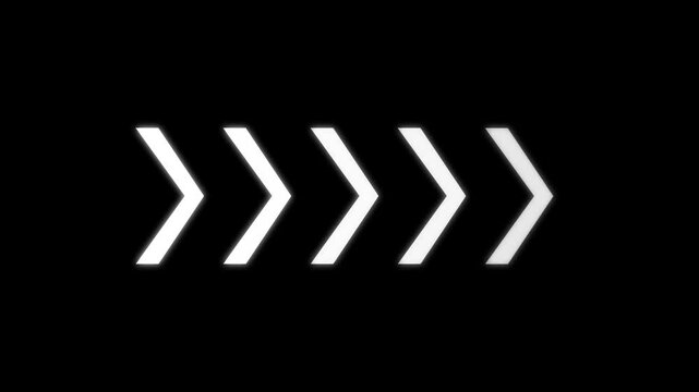 Arrow icon concept animation, arrows sign left to right animation concept, arrow loop animation left direction concept, arrow.Arrow icon animation. directional arrow loop.black background 4k