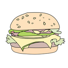 hamburger vector illustration