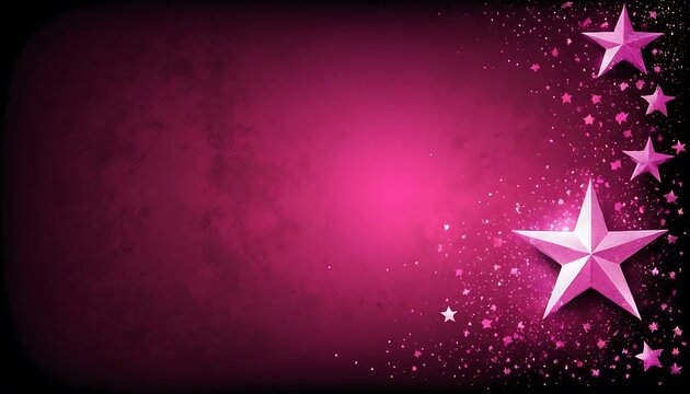 Stylish pink background with shining star shapes for holiday themes