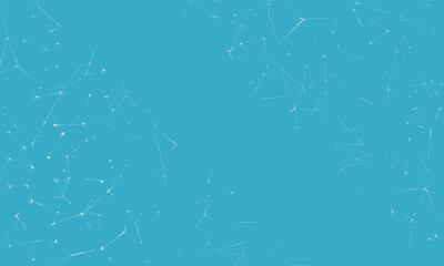 Blue abstract network connections background with geometric lines and dots for technology and science themes