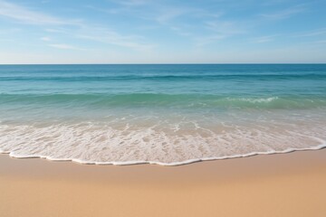 Fototapeta premium Beautiful Ocean Waves on Beach as Natural Seascape Background