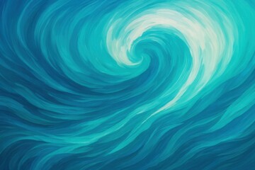 Abstract ocean wave texture with blue aqua teal gradient creating dynamic water movement and refreshing marine-inspired design elements