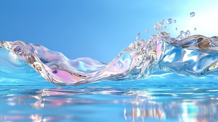 Peaceful aqua-blue swimming pool bottom with wave reflections, ideal for a tranquil summer background