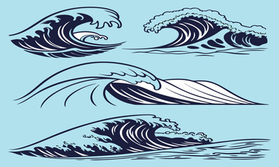 vector illustration of a sea