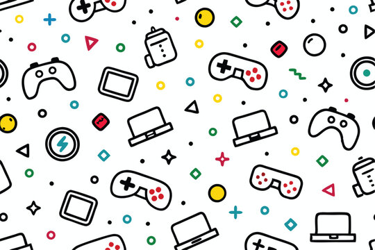 Colorful Gaming and Tech Icons