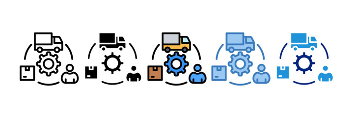 Supply Chain Management Icon Element For Design