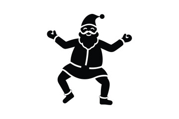 Dancing Santa Claus vector art illustration
