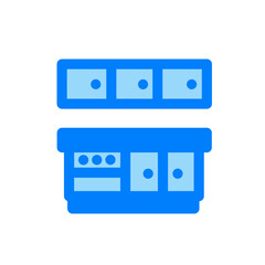 kitchen set with stove duo tone icon