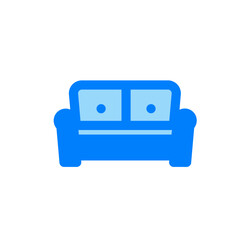 simple sofa duo tone icon