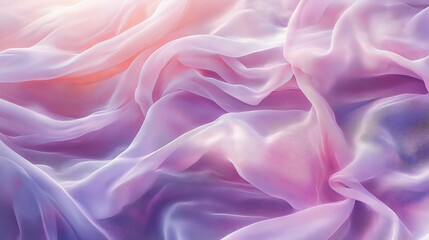 Obraz premium Soft Pastel Fabric Flow in Pink and Purple Hues