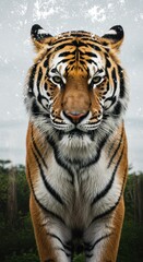 Fototapeta premium Majestic tiger portrait commemorating international tiger day