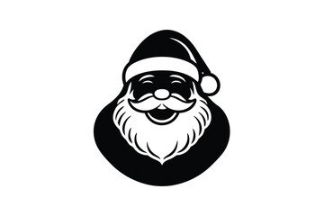Smiling Santa Claus drawing vector art illustration
