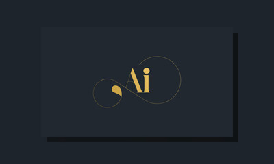 Minimal royal initial letters AI logo.