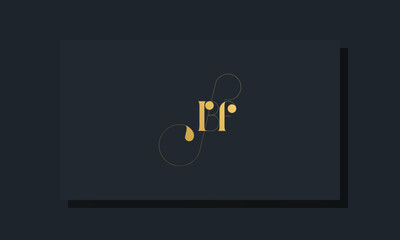 Minimal royal initial letters BF logo.