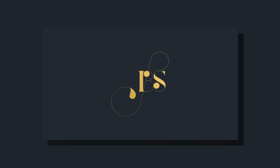 Minimal royal initial letters BS logo.