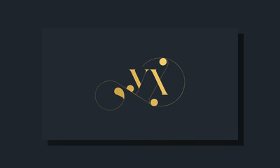 Minimal royal initial letters YX logo