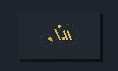 Minimal royal initial letters XM logo