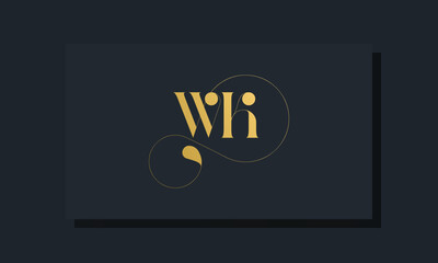 Minimal royal initial letters WK logo