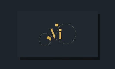 Minimal royal initial letters VI logo