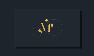 Minimal royal initial letters VF logo