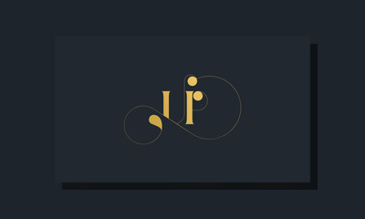 Minimal royal initial letters UP logo