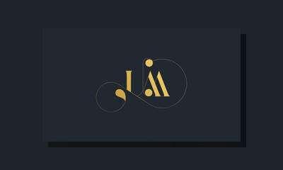Minimal royal initial letters UM logo
