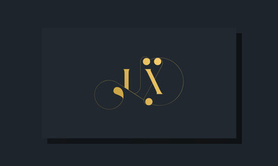 Minimal royal initial letters UX logo