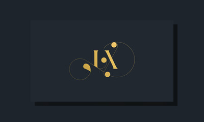 Minimal royal initial letters LX logo