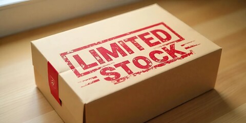 Limited Stock Red Stamp Text on Product Mockup