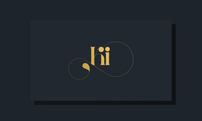 Minimal royal initial letters KI logo