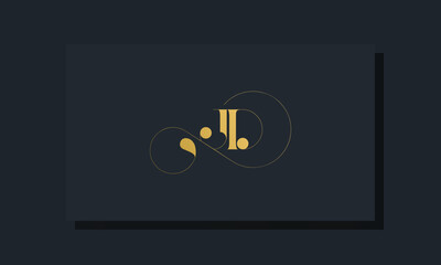 Minimal royal initial letters JD logo