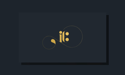 Minimal royal initial letters IE logo