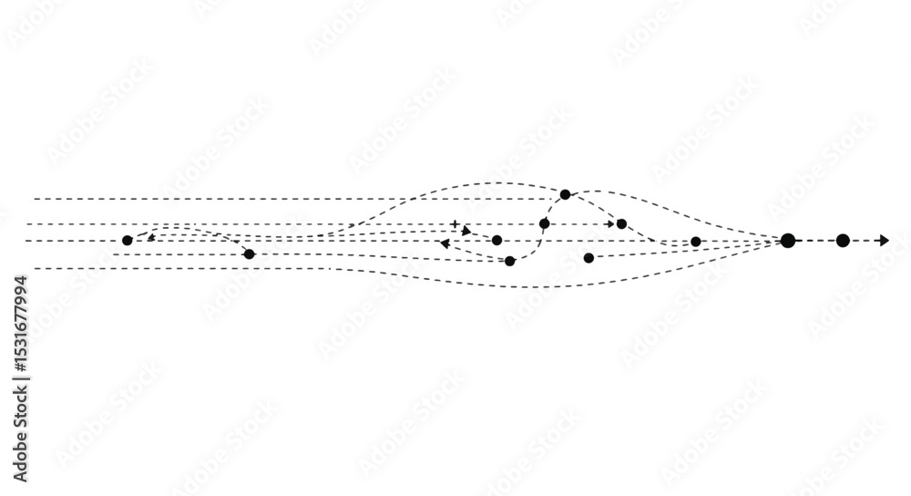 Poster abstract line art dynamic flow and interconnected dots