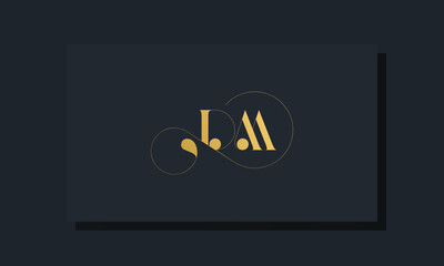 Minimal royal initial letters DM logo