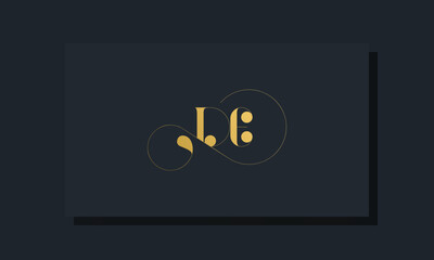 Minimal royal initial letters DE logo