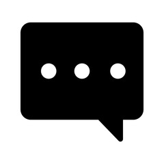Fototapeta premium speech bubble glyph icon