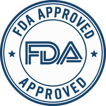 FDA Approved Stamp &ndash; FDA Food and Drug Administration Approved Label, Badge, Logo, Official Regulatory Seal Vector

