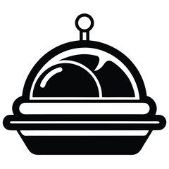 black-and-white-icon-of-food-tray--white-backgroun.eps
