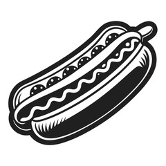 black-and-white-icon-of-hotdog--white-background.eps