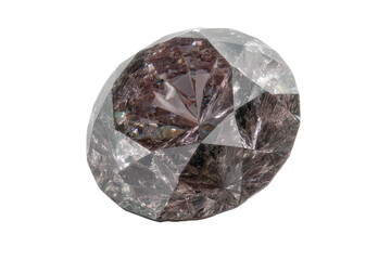 Fototapeta premium A large, dark colored diamond with a white background