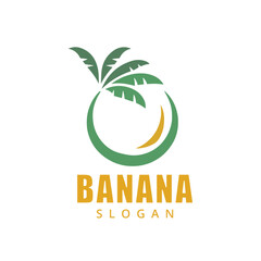 Banana Tree Logo Design Template