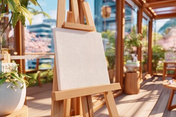Wide Angle View of Pristine Blank Billboard in Bright Outdoor Setting with Natural Elements
