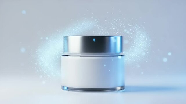 Blank cosmetic jar with light effects