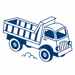 truck art vector icon for transportation apps and websites