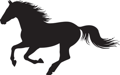 horse silhouette vector